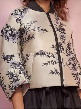 Fendi Floral Satin Bomber Jacket